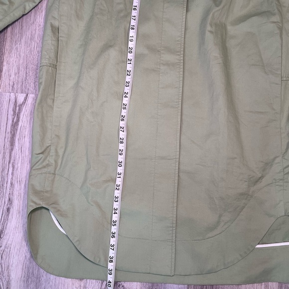 COS Light Green Women's Trench Coat Size 38 - Picture 10 of 13